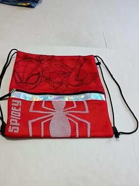 Marvel Red Spider-Man Drawstring Backpack with Holographic Trim